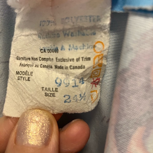 Vintage 1970s Blue Floral Geometric Print Dress | Plus Size | Soft Stretch - Picture 9 of 12